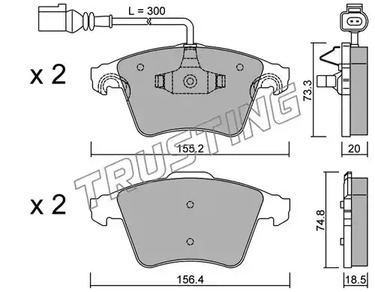 568.2 TRUSTING Тормозные колодки