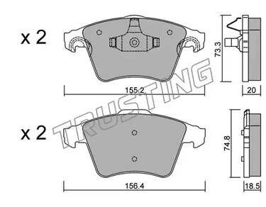 568.3 TRUSTING Тормозные колодки