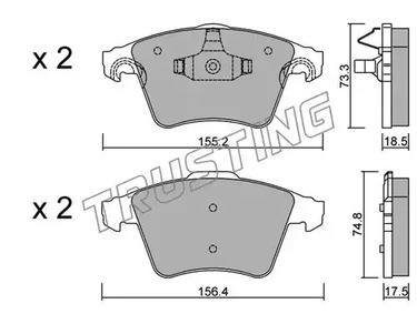 Тормозные колодки TRUSTING 568.4