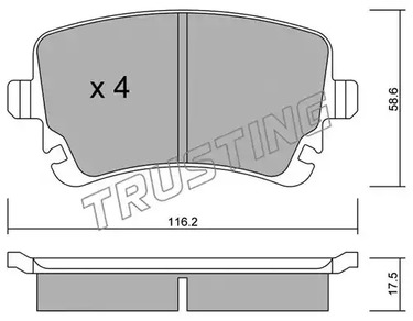 570.2 TRUSTING Тормозные колодки