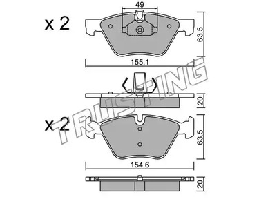 573.0 TRUSTING Тормозные колодки