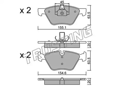 573.3 TRUSTING Тормозные колодки