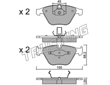 Тормозные колодки TRUSTING 574.4