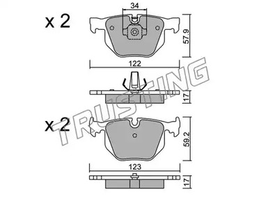 577.0 TRUSTING Тормозные колодки