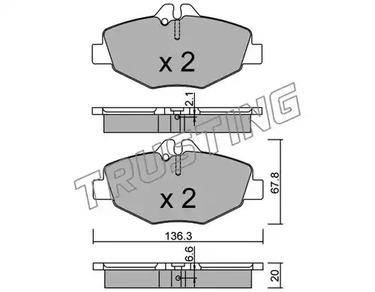 578.0 TRUSTING Тормозные колодки