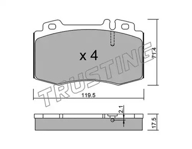 579.0 TRUSTING Тормозные колодки