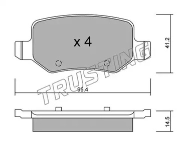 Тормозные колодки TRUSTING 581.0