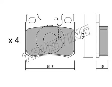 582.0 TRUSTING Тормозные колодки