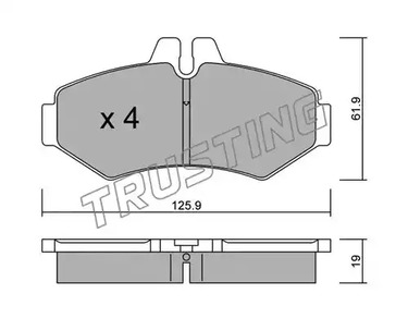 588.0 TRUSTING Тормозные колодки