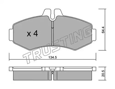 589.0 TRUSTING Тормозные колодки