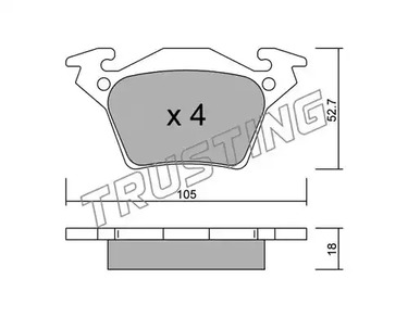 590.0 TRUSTING Тормозные колодки