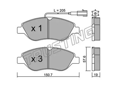 Тормозные колодки TRUSTING 593.0