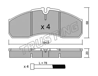 594.5 TRUSTING Тормозные колодки