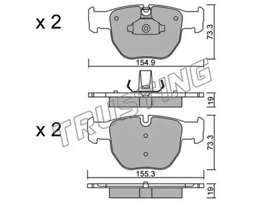614.0 TRUSTING Тормозные колодки