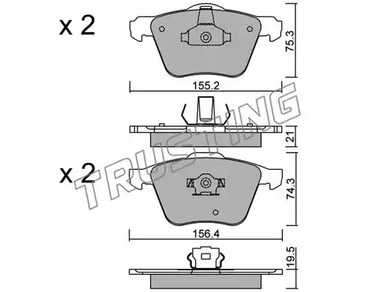 615.0 TRUSTING Тормозные колодки