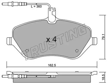 Тормозные колодки TRUSTING 617.0