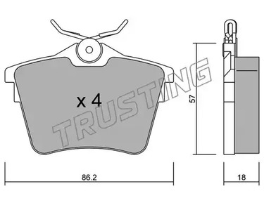 618.0 TRUSTING Тормозные колодки