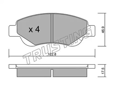 653.0 TRUSTING Тормозные колодки