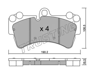 670.0 TRUSTING Комплект тормозных колодок, дисковый тормоз