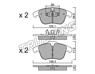 691.0 TRUSTING Тормозные колодки