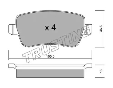 Тормозные колодки TRUSTING 722.0