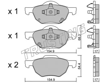 746.0 TRUSTING Тормозные колодки