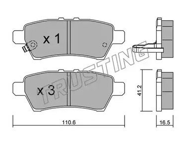 760.0 TRUSTING Тормозные колодки