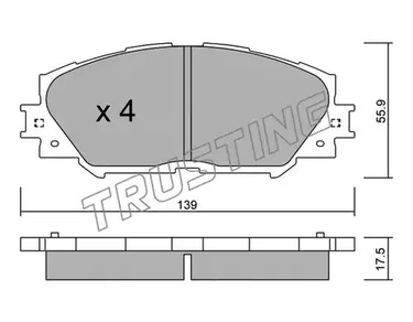 763.0 TRUSTING Тормозные колодки