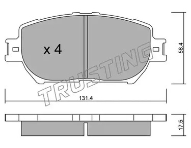 767.0 TRUSTING Тормозные колодки