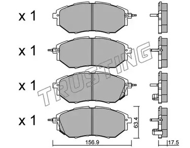 779.0 TRUSTING Тормозные колодки