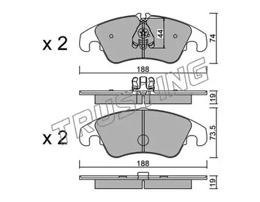 791.0 TRUSTING Тормозные колодки