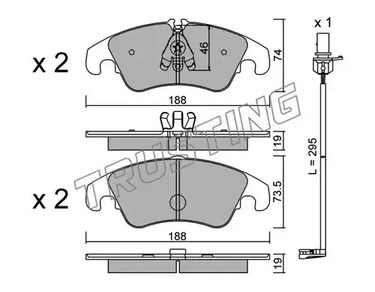 791.4W TRUSTING Тормозные колодки