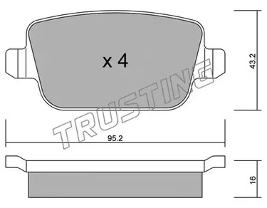 796.0 TRUSTING Тормозные колодки