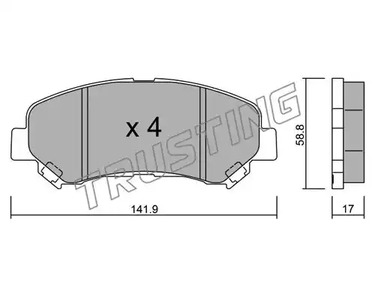808.0 TRUSTING Тормозные колодки