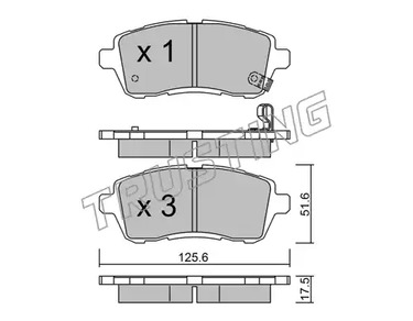 809.0 TRUSTING Тормозные колодки