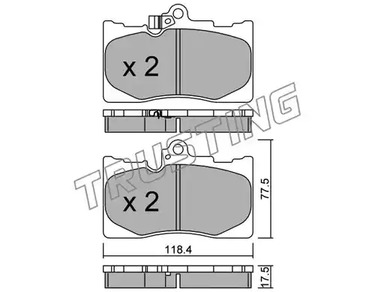 815.0 TRUSTING Тормозные колодки