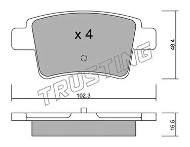 817.0 TRUSTING Тормозные колодки