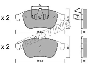 819.0 TRUSTING Тормозные колодки