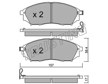 835.0 TRUSTING Тормозные колодки