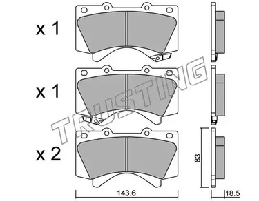 837.0 TRUSTING Тормозные колодки