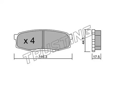 838.0 TRUSTING Тормозные колодки