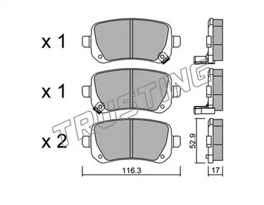 881.0 TRUSTING Колодки тормозные дисковые