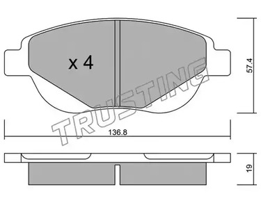 964.0 TRUSTING Тормозные колодки