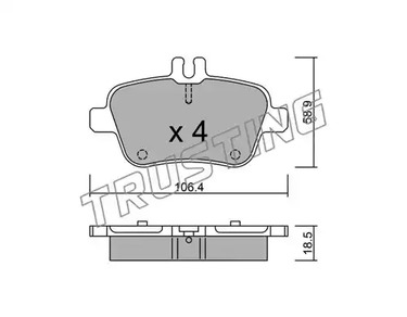Тормозные колодки TRUSTING 982.0