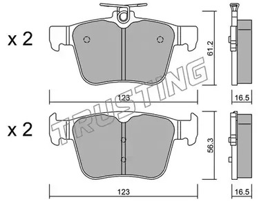 Тормозные колодки TRUSTING 997.0