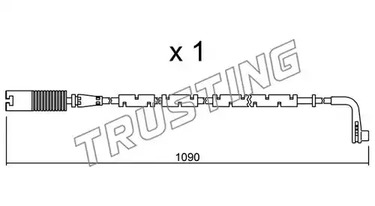 Сигнализатор, износ тормозных колодок TRUSTING SU.206