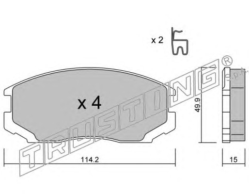 Тормозные колодки TRUSTING 230.1