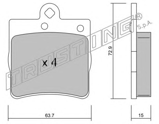Тормозные колодки TRUSTING 352.0