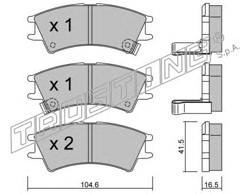 Тормозные колодки TRUSTING 370.0