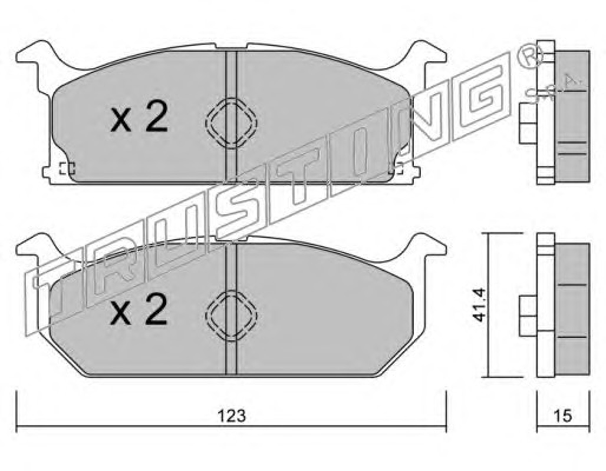 431.0 TRUSTING Комплект тормозных колодок, дисковый тормоз